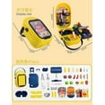 thumbnail image 3 of Yellow Children Role Playing Toy Set Portable Suitcase With Bbq And Tableware Plastic Pretend Play Kit, 3 of 4