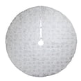 thumbnail image 2 of Kurt Adler 48-Inch White Tree Skirt with Snowflake Border, 2 of 4