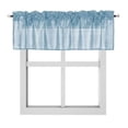 thumbnail image 2 of S18 Light blue 1 Piece Solid Faux Silk Rod Pocket sheer voile straight window curtain valance 55"in Wide X 18"in Length for small window kitchen bedroom décor, 2 of 4