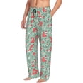 thumbnail image 2 of Goofa Autumn Branches Fox and Mushrooms Pattern Printed Soft Pajama Pants for Men, Wide Leg Comfy Casual Lounge Yoga Pants-Medium, 2 of 9