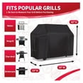 thumbnail image 2 of 55 Inch Grill Cover - 600D Heavy Duty Waterproof and Weather Resistant BBQ Cover for Weber, Char Broil, Nexgrill - Fade Resistant, Black, 2 of 7