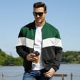 thumbnail image 4 of Men's Bomber Jacket Lightweight Casual Zipper Coat with Pockets Ideal for Camping, Hiking, 4 of 8