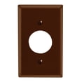 thumbnail image 1 of Wallplate Leviton, receptáculo para un solo dispositivo, 1 elemento, color marrón, 1 of 1