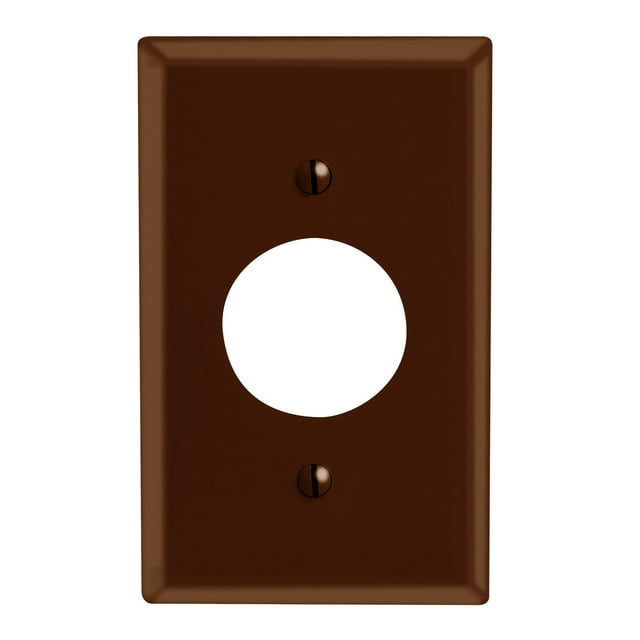 Wallplate Leviton, receptáculo para un solo dispositivo, 1 elemento, color marrón