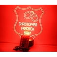 thumbnail image 4 of Police Badge Night Light Up Table Lamp LED Personalized Officer Detective Sergeant Lieutenant Captain Chief Name Free Engraved, Our Newest Feature - It's Wow, with Remote, 16 Colors, Great Gift, 4 of 10
