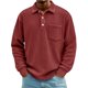 thumbnail image 1 of pstuiky mangas largas para hombre, Cárdigan informal de color liso para hombre, con botones, mangas largas y bolsillo de solapa Tops de hombre xxxl, 1 of 7