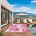 thumbnail image 2 of Pink Palm Leaf Outdoor Rug 6x9 Ft, Non Slip Washable Area Rug, Tropical Vintage Grey Summer Plant Patio Rugs Carpet Runner, Large Floor Mat for Indoor/Outdoor Deck Porch Camping, 2 of 8