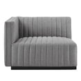 thumbnail image 5 of Modular Sectional Sofa Set, Black Grey Gray, Fabric, French Living Lounge Cafe Lobby Hospitality Restaurant, Modern Contemporary HB34033, 5 of 15