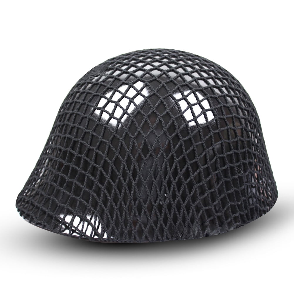 Greensen 1PC Nylon Helmet Camouflage Net Cover for M1 M35 M88 Helmet Black, Helmet Camouflage Net,Nylon Helmet Net