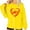 Yellow, variant on Womens Valentines Oversized Sweatshirt Long Sleeve Heart Love Graphic Shirts Crewneck Cute Pullover Sweater Tops, M White