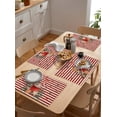 thumbnail image 5 of Christmas Placemats Set of 6, Gingerbread Candy Cane Placemat for Dining Table Decorations, Cotton Linen Xmas Ball Red Stripe Place Mats, Xmas Table Mats for Kitchen Dinner Holiday Party Decor Gift, 5 of 6