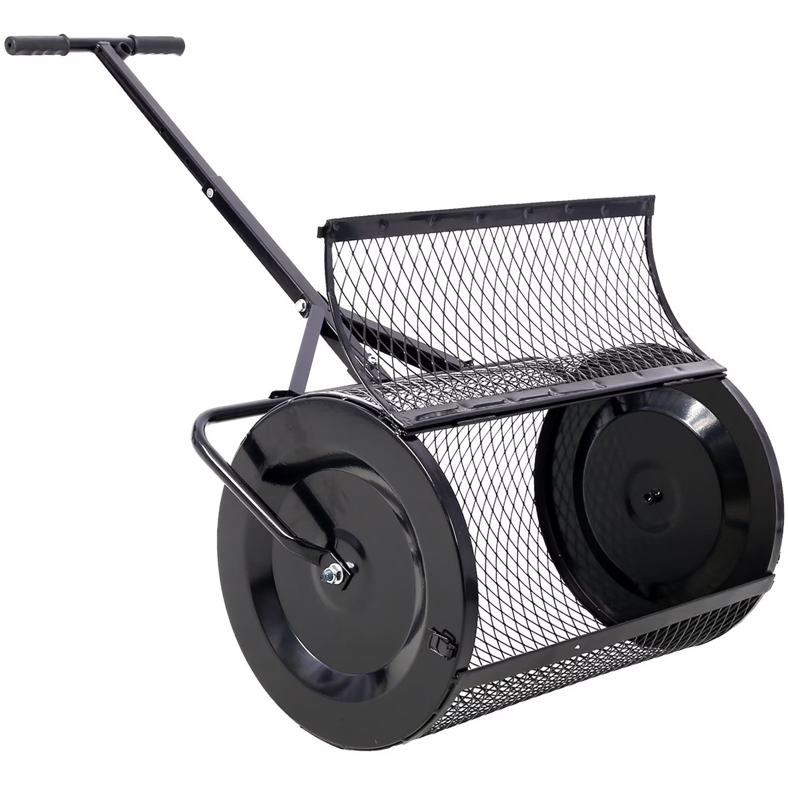 24inch Peat Moss Spreader, Metal Mesh Compost Spreader with Tshaped