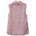 thumbnail image 2 of Amazhiyu Women's Faux Fur Zip Up Vest Stand Collar Sleeveless Jacket with Pocket, 2 of 6