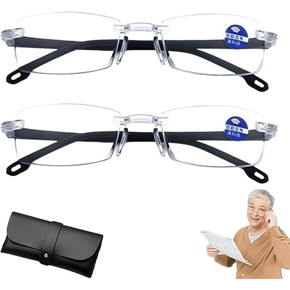 Self Adjusting Eyeglasses, Intelligent Zoom Anti-Blue Light Presbyopia Reading Eye Glasses For Women Men