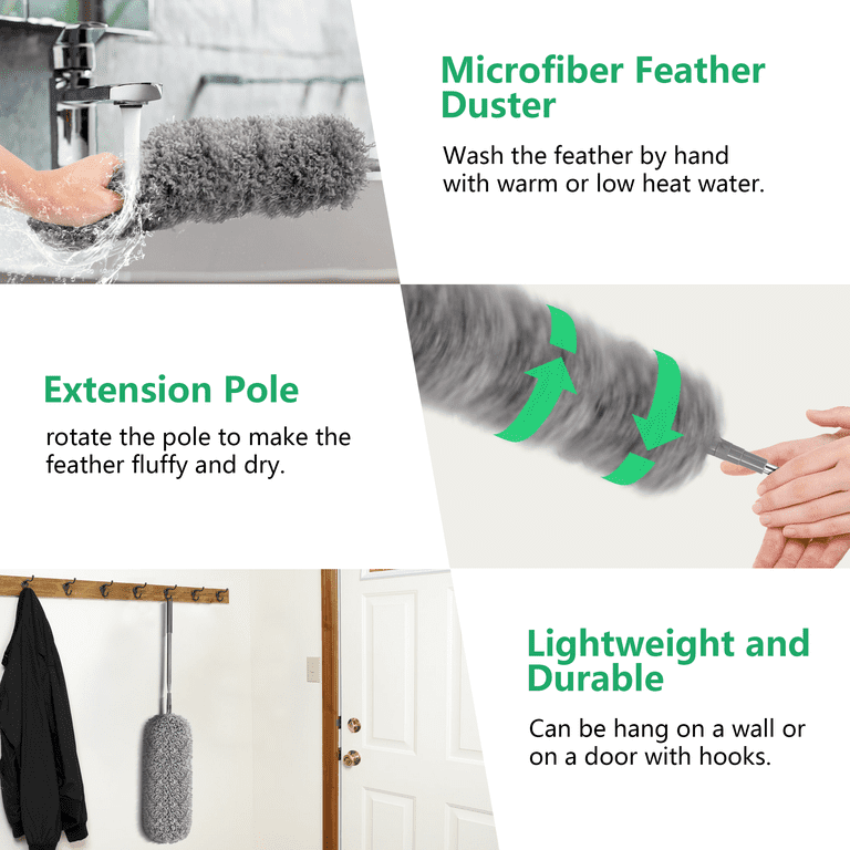 Sugarday Microfiber Extendable Feather Duster with Extension Handle photo 6