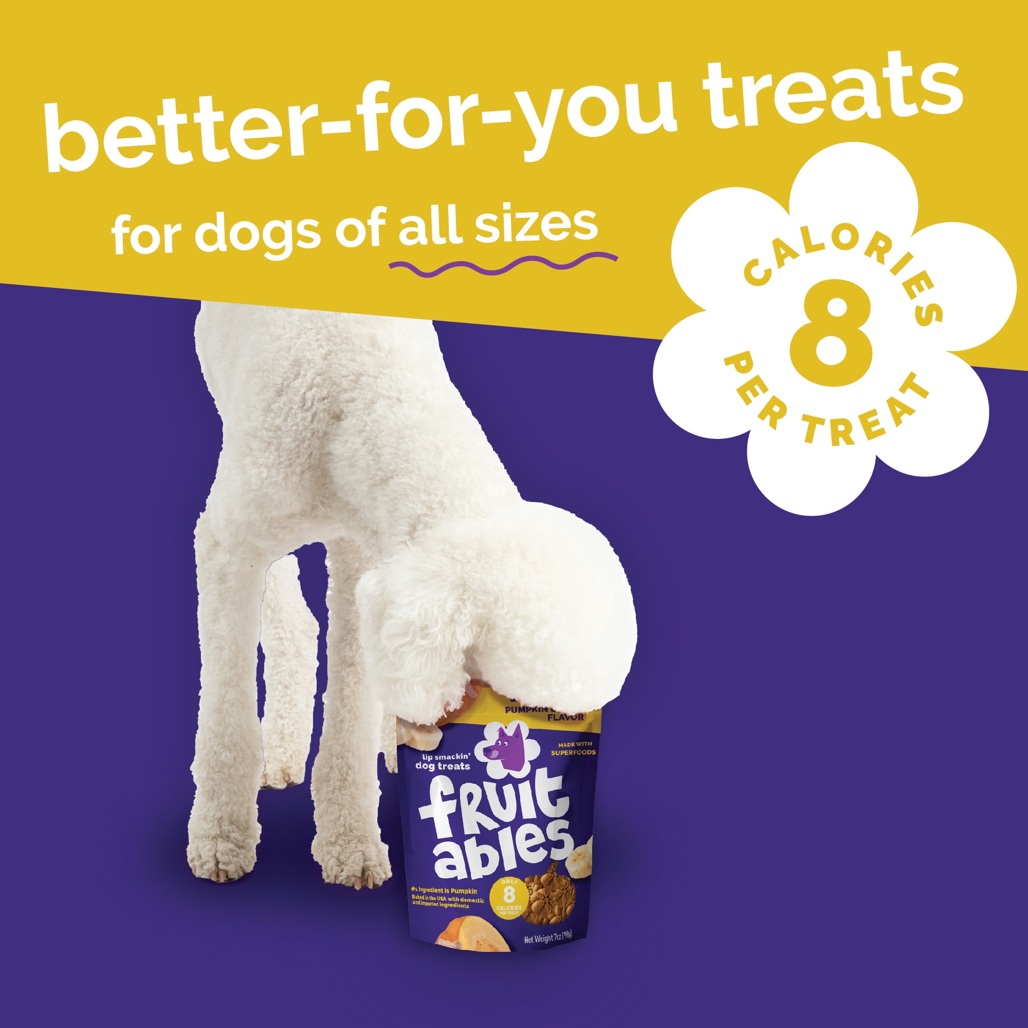 Fruitables Baked Pumpkin and Banana Treats for Dogs– 12 Ounces
