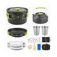 thumbnail image 1 of Camping Cookware Set for 2-3 People, Aluminum Outdoor Cooking Kit with Pot, Frying Pan, Kettle and Tableware for Camping Hiking Picnic, 1 of 7