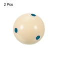 thumbnail image 3 of Unique Bargains 2 1/4' Pro Cup Billiard Cue Ball Pool Ball with Blue 6 Dots for Training Beige 2 Pack, 3 of 5