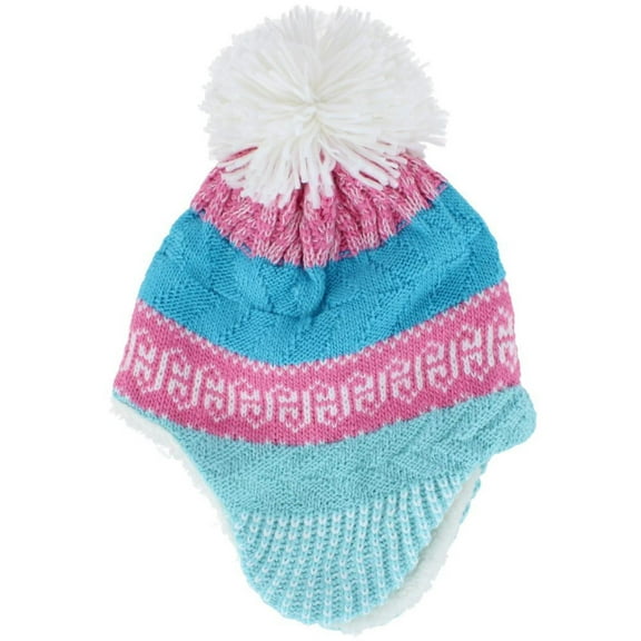 Grand Sierra Toddler (2-4) Lined Striped Winter Hat with Ear Flaps