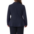 thumbnail image 3 of Agnes Orinda Women's Plus Size Blazers Shawl Collar Button Down Casual Business Work Suit Jacket Peplum Blazers 2X Navy Blue, 3 of 6