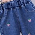thumbnail image 4 of EnJoCho Girls Toddler Kid Denim Jeans Soft Stretch Comfortable Elastic Waist Casual Pants Durable Breathable Skin Friendly Trousers Relaxed Straight Fit Everyday, 4 of 8
