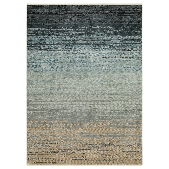 Woven Trends Bristol Area Rug - ECH09 - 10' X 13 - in Blue - Modern Industrial Style, Stain Resistant, Family and Pet Friendly, Family, Dining, Living Room Rug