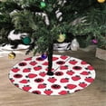 thumbnail image 2 of FMSHPON Strawberry Pink Fruit Xmas Christmas Tree Skirt Stand Mat for Holiday Party Decoration Indoor Outdoor 36 inches, 2 of 3