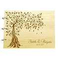 thumbnail image 1 of Wedding Tree Guest Book Personalized Wood Engraved Name And Date Photo Album Book For Gifts, 1 of 6