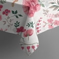 thumbnail image 5 of Pioneer Flower Floral Print Pattern Square Tablecloth,Waterproof Square Table Cover,Wipeable Spillproof Washable Table Cover for Home Kitchen Party Decor 60"x60"(152x152cm), 5 of 6