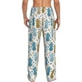 thumbnail image 3 of Xecao Cartoon Poodle Dog Men's Straight Lounge Pajama Pants: The Ultimate in Comfortable Sleepwear, 3 of 9