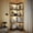 Brown, variant on Corner Bookshelf, 5 Tier Industrial Style Design Corner Shelf with Metal Frame and Open Shelves for Living Room, Bedroom, Study, White