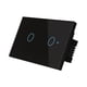 thumbnail image 1 of Interruptor Inteligente Wi-Fi 2 Canales - Control por Voz, APP y Botón - Compatible con Alexa y Google Home - Sin Necesidad de Gateway - Diseño Elegante en Negro - Funciones de Temporizador y, 1 of 7