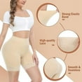 thumbnail image 4 of Yeblues 3 Pack Lace Slip Shorts for Under Dresses Women Smooth Anti-chafing Boyshorts Seamless Underwear Safety Shorts (Black+Nude+White, 2XL), 4 of 6