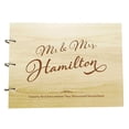 thumbnail image 1 of Mr. & Mrs. Wedding Guestbook Custom Rustic Wooden Engraved Advice Book Personalized Gift, 1 of 2