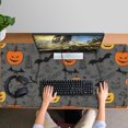 thumbnail image 4 of Long Mouse Pads for Desk,Vintage Halloween Elements Pattern Desk Mats on Top Of Desks, Desk Mouse Pad Extra Large with 3mm Non-Slip Base and Stitched Edge for Gaming,Office,Work,Home 47.3x23.6in, 4 of 5