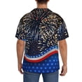 thumbnail image 3 of Pofeuu Fireworks Print Mens Casual Short Sleeve Shirts Beach Summer Spread Collar Pocket Tops Men's Casual Short-sleeved Shirt-XX-Large, 3 of 5