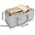 thumbnail image 2 of 2X Sac de Rangement en Feutre pour Cheminée, Panier à Magazines, Poche à Bois de Chauffage, Support Pliable en Feutre Gris, 2 x Sac de Rangement, Gris, 2 of 7