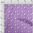 thumbnail image 2 of oneOone Cotton Jersey Purple Fabric Floral Craft Projects Decor Fabric Printed By The Yard 58 Inch Wide, 2 of 5