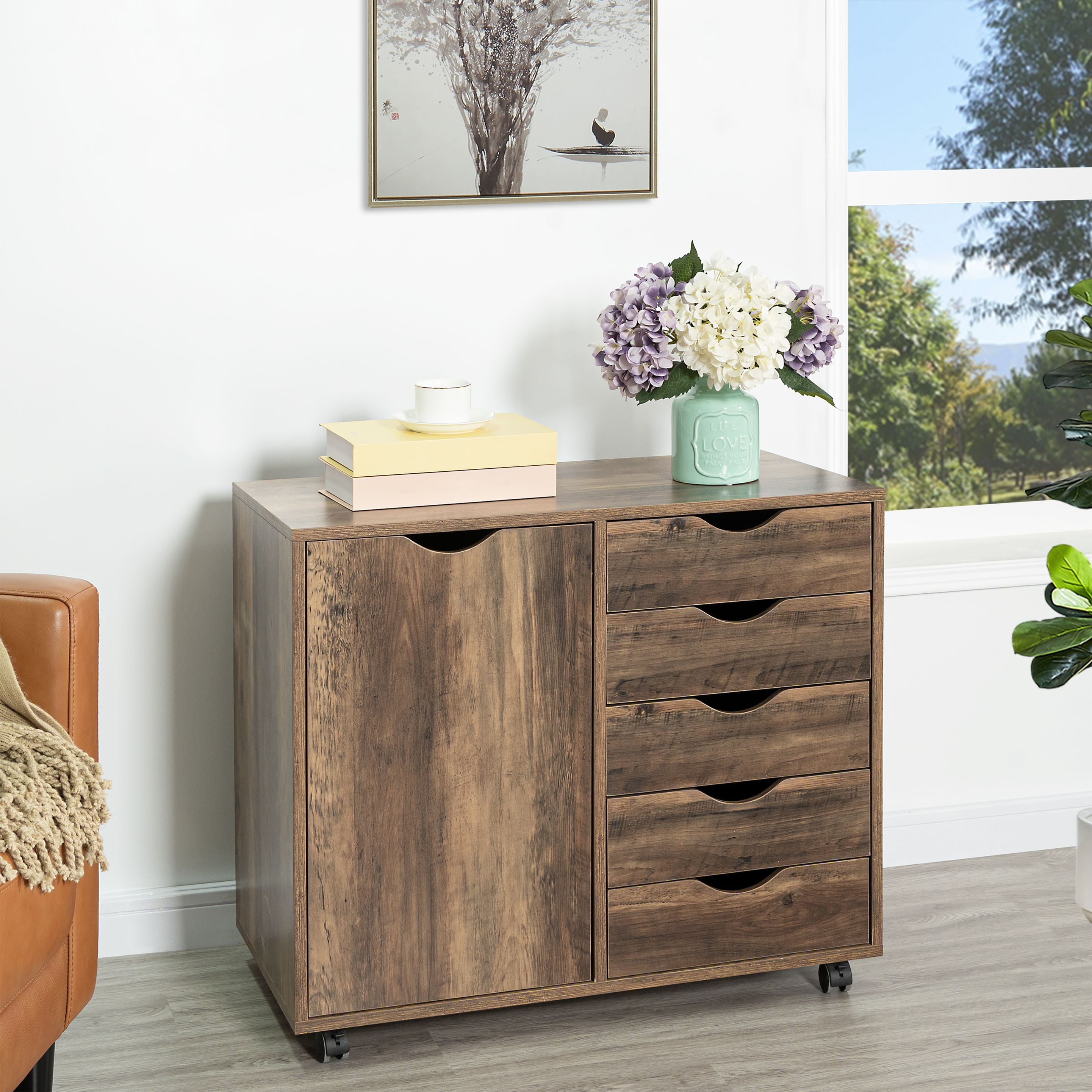 5 Drawer Office Storage File Under desk storage file