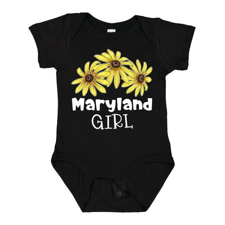 

Inktastic Maryland Girl Black Eyed Susans Flowers Gift Baby Girl Bodysuit