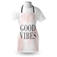 thumbnail image 4 of Saying Apron, Modern Graphic of Positive Phrase on Pastel Exotic Leafy Branches, Unisex Kitchen Bib with Adjustable Neck for Cooking Gardening, Adult Size, Pale Rose and Grey, by Ambesonne, 4 of 4