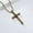 Yellow, variant on Skull Gothic Cross Necklace for Men Women 14K Yellow Gold Punk Cross Pendant Necklace Jewelry Gift