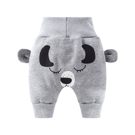 Mercatoo Baby Boy Girl Jogger Pants Toddler Cotton Harem Pants Cute Monkey 𝗖artoon Trousers Infant Fall Winter Long Pants