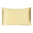 thumbnail image 5 of Gold Dreamy Set of 2 Silky Satin Standard Pillowcases, 5 of 6