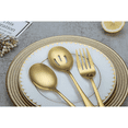 thumbnail image 5 of ReaNea Gold Flatware Serving Set of 8 Pieces, Silverware Serving Utensils Large Spoon Set, 5 of 10