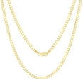 thumbnail image 5 of Nuragold 14k Real Yellow Gold Solid Cuban Curb Link 3mm Chain Necklace (16"-30") Italian Jewelry for Men & Women, 5 of 10