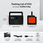 400W Portable Power Station, FlashFish 109200mAh/400Wh Peak 800W Solar Generator With 110V AC Outlet/3 DC Ports/3 USB Ports/LED light, Backup Battery Pack Power Supply for Outdoor Camping Emergency