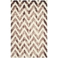 thumbnail image 2 of Safavieh Dip Dye Lara Distressed Wool Area Rug, Ivory/Maroon, 6' x 9', 2 of 7