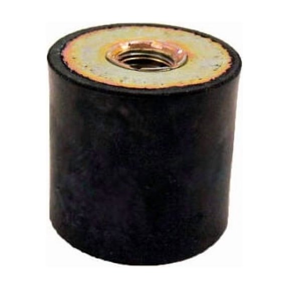 J.W. Winco B831490 Vibration Mount, 2 Tapped Holes, 1.50 in. Dia., 1 in., 0.31-18 Thread - Black