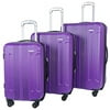 Travelers Club Voyager 3 pc. Expandable ABS 8-Wheel Spinner Rolling Upright Set - Purple